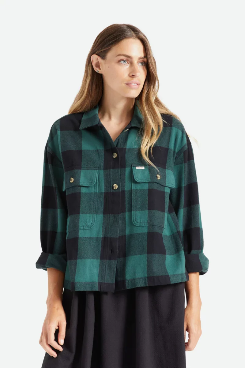 chemise brixton à carreaux vert