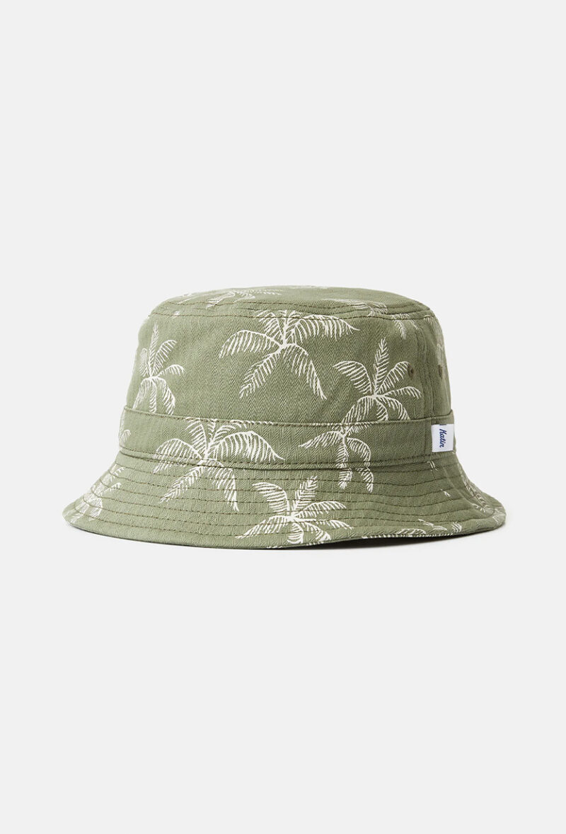 Chapeau KATIN motif palmiers bucket en vert