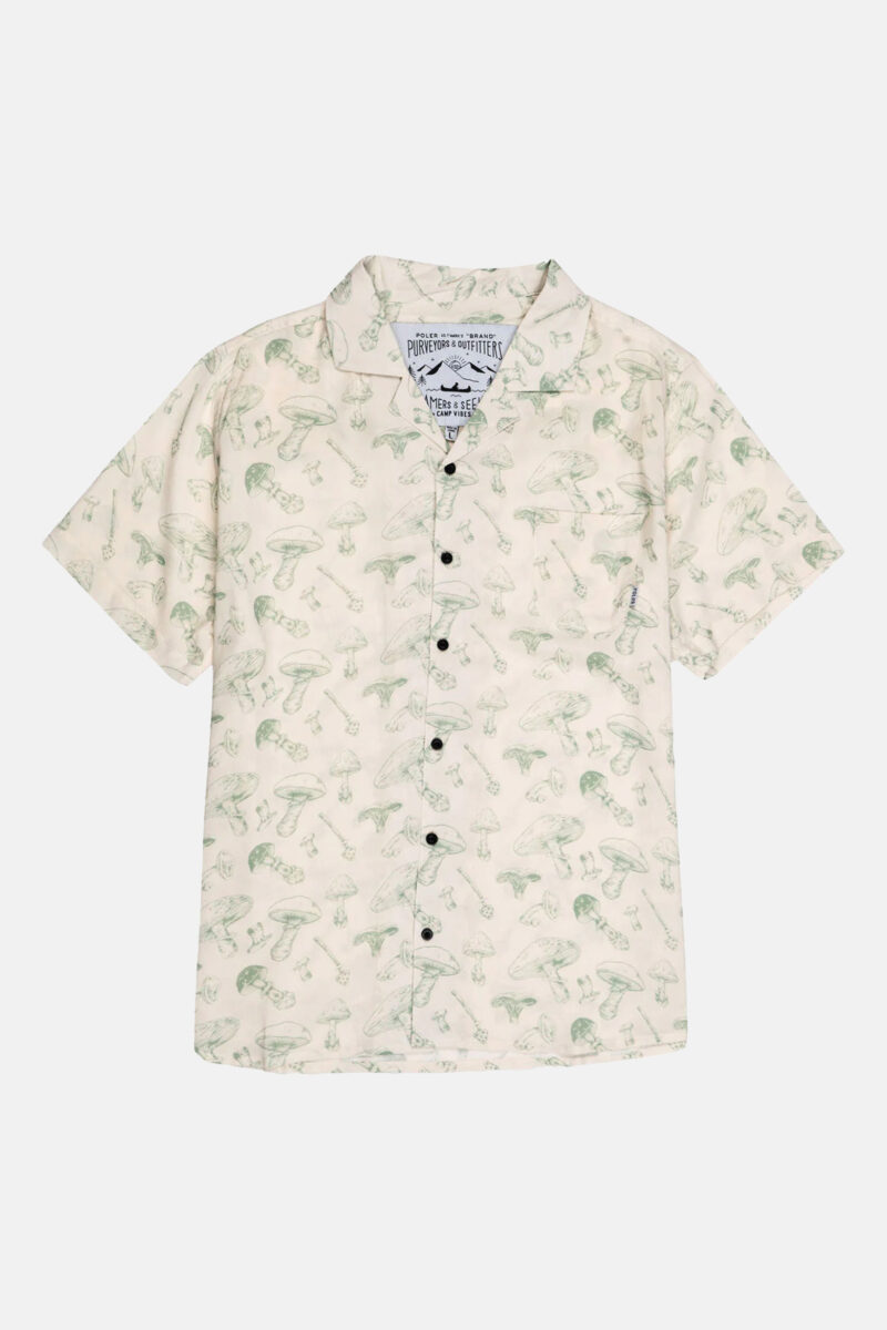 chemise avec illustration psychédélique champignon