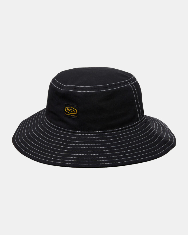 chapeau bob pour femme noir avec logo à l'avant